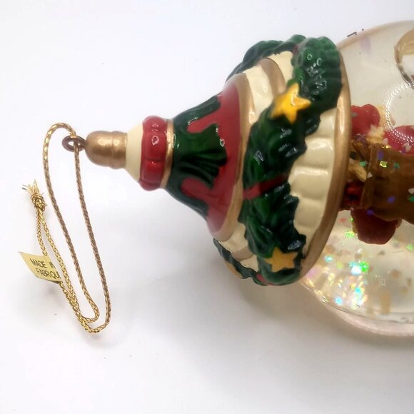 Kirkland Signature Santa Snow Water Globe Holiday Christmas Hanging Ornament 5" - Picture 6 of 12